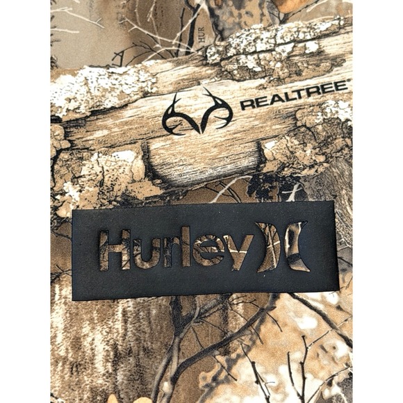 Hurley Realtree UPF 50+ Quick Dry Men Camo Long Sleeve Top Shirt Brown XXL - Picture 6 of 6